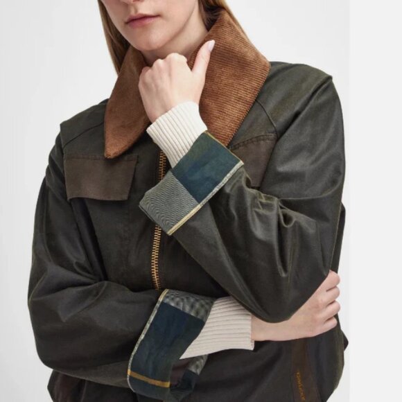 Olive/Beech/Ancient ~ BARBOUR BEAULY Waxed Jacket MSRP$585 British Elegance - Picture 6 of 16